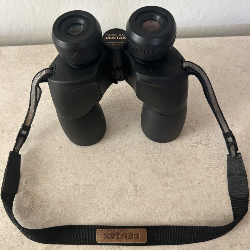 Pentax Binoculars PCF 10x50 5.0° Degrees Japan 44654 Focus Lock Asahi Optical Co